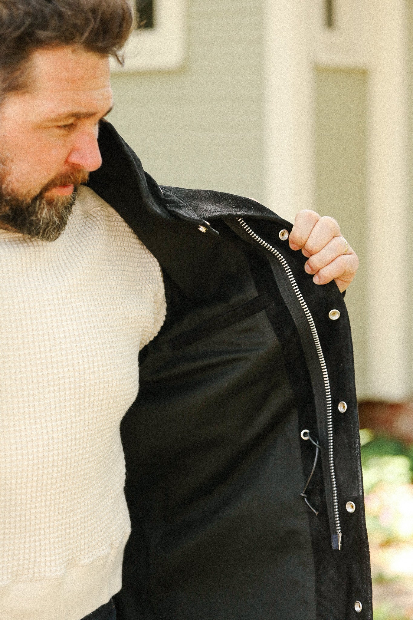 IHJ-156-BLK Iron Heart Horsehide Suede M65 Jacket - Black – Iron