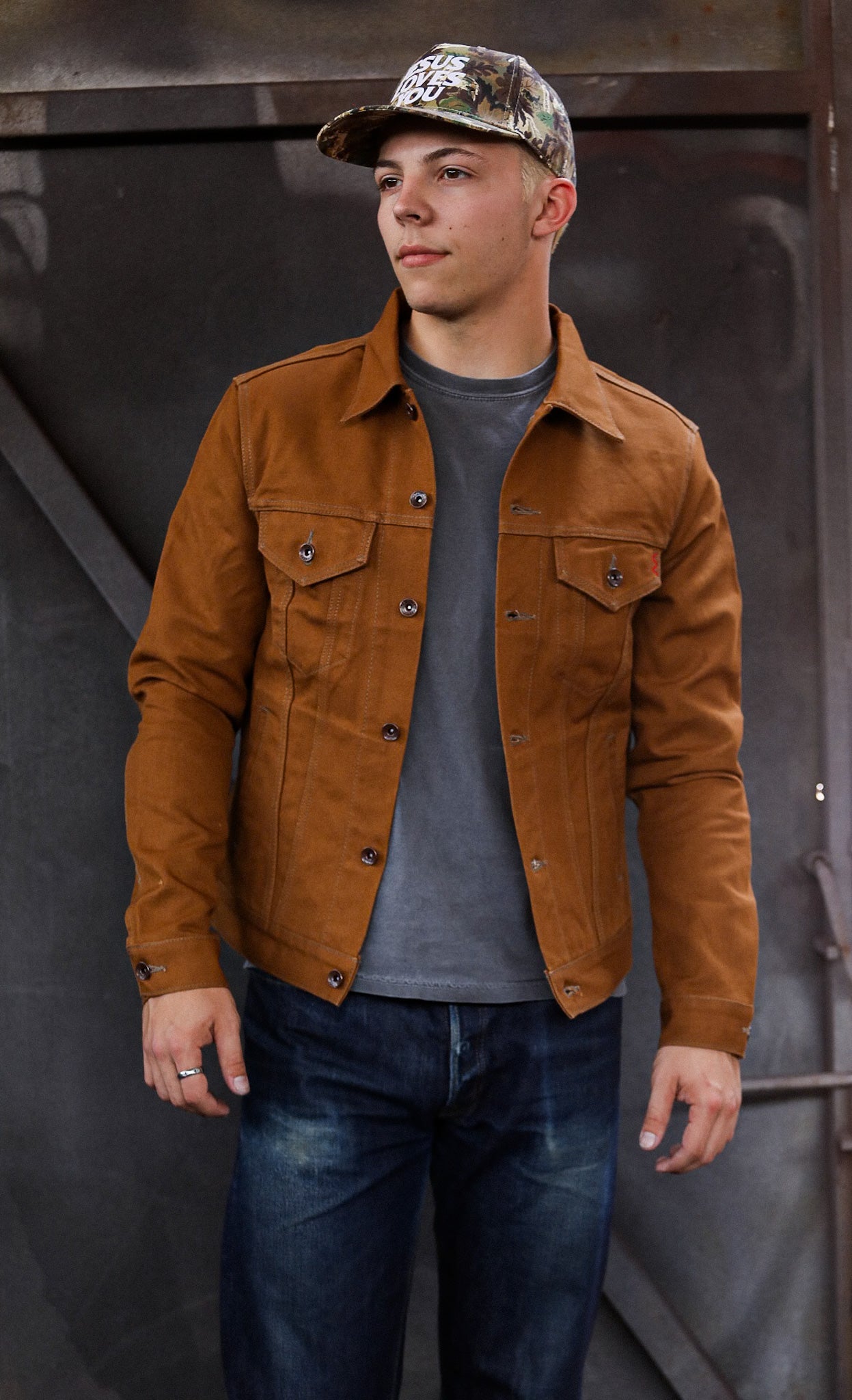 17oz Duck Modified Type III Jacket - Brown IH-2526J – Iron Shop