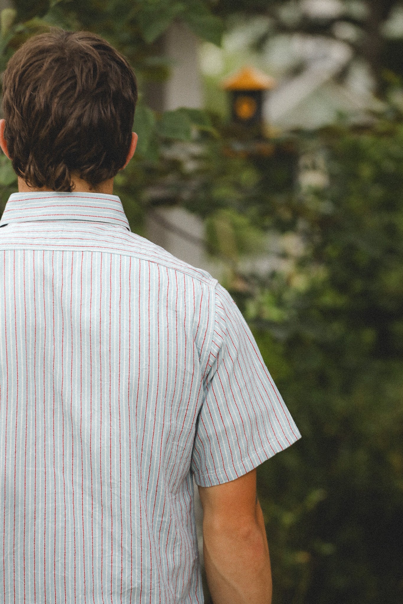 SC39306 Sugar Cane Short Sleeve Work Shirt- Dobby Stripe Blue