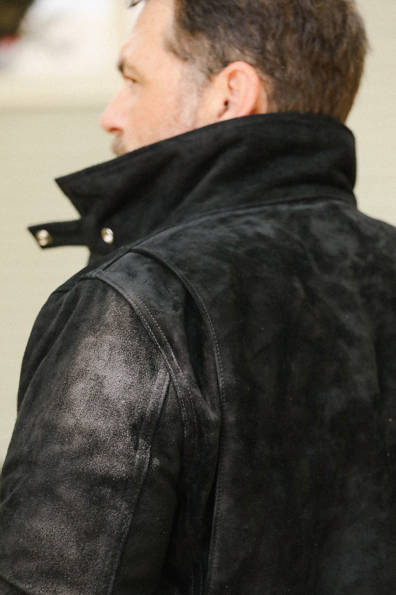 IHJ-156-BLK Iron Heart Horsehide Suede M65 Jacket - Black – Iron