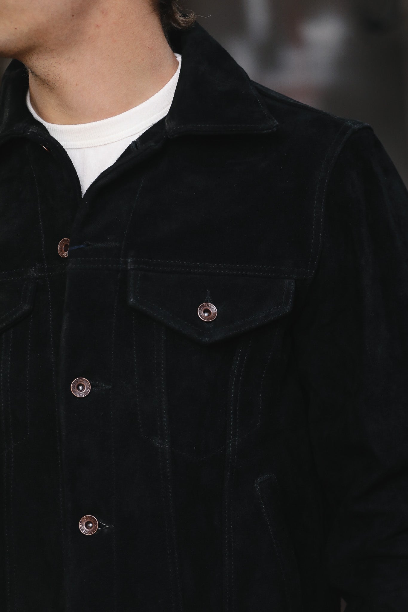 IHJ-49-BLK Iron Heart Split Steer Modified Type III Jacket - Black