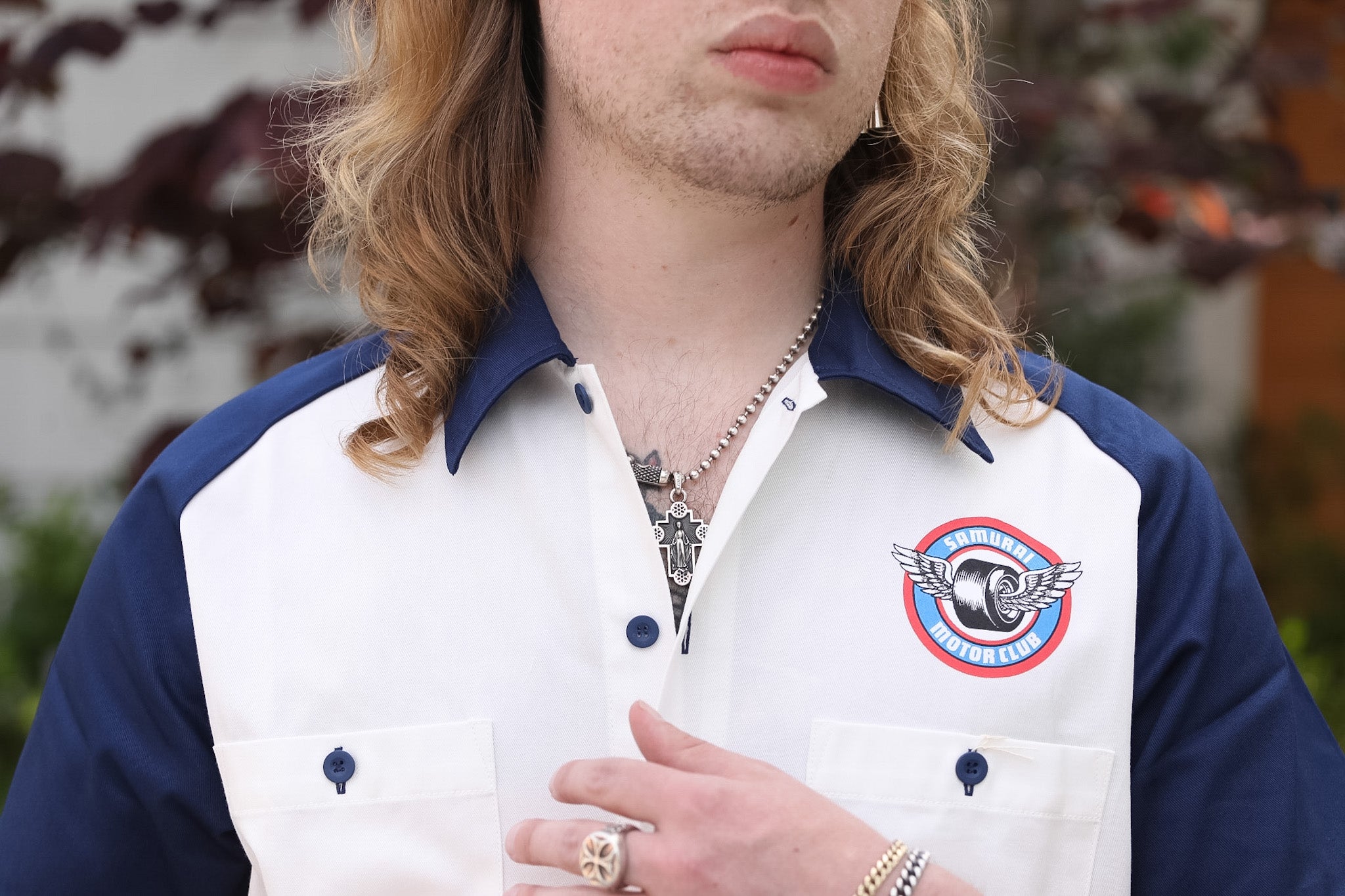SMGS26 Samurai Motor Club Shirt- Navy – Iron Shop Provisions