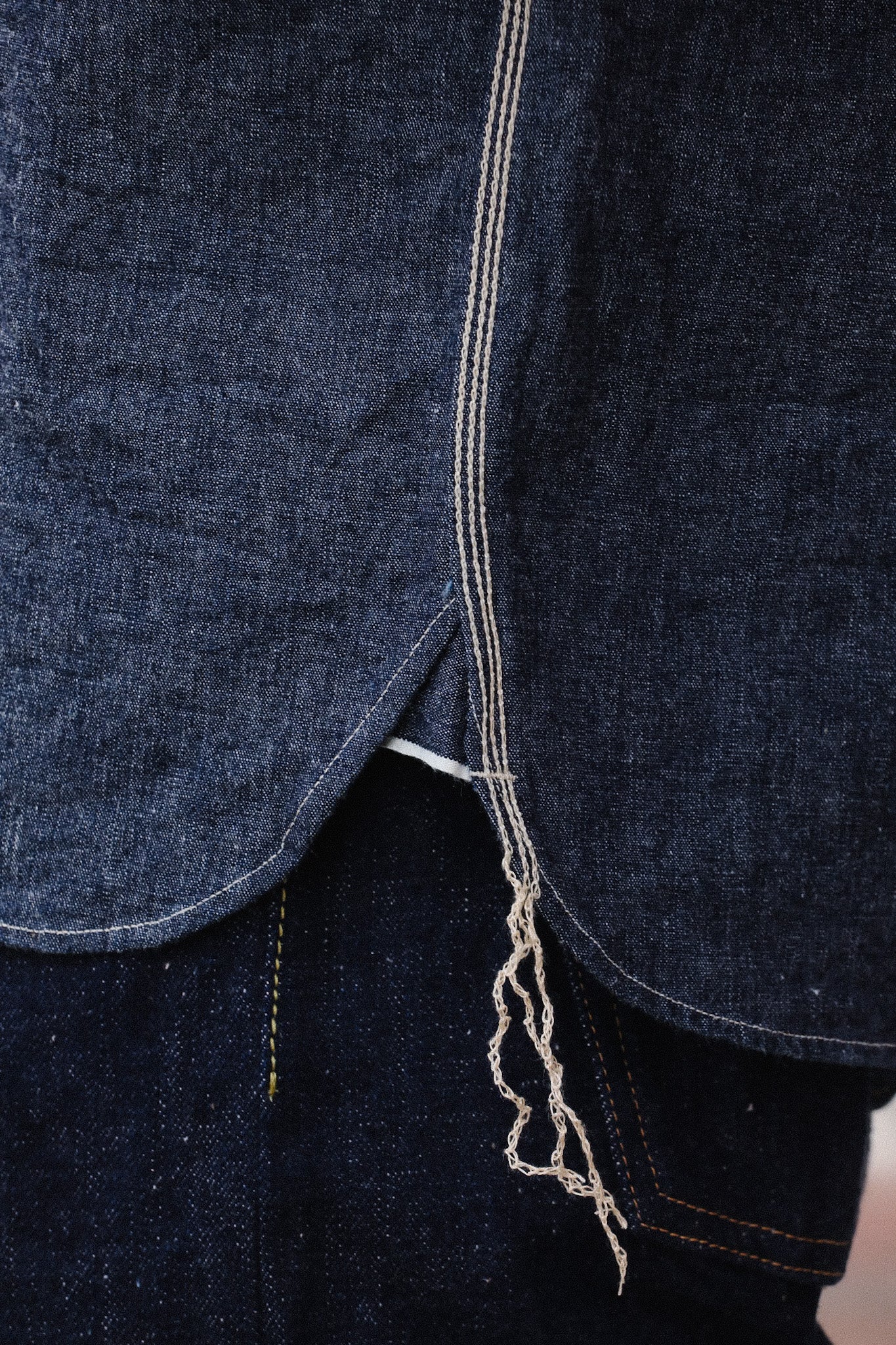 &quot;Selvedge&quot; Chambray Work Shirt- Indigo (SJCBS25)