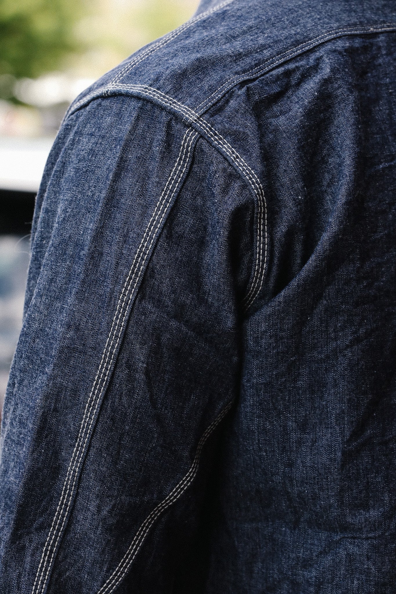 &quot;Selvedge&quot; Chambray Work Shirt- Indigo (SJCBS25)