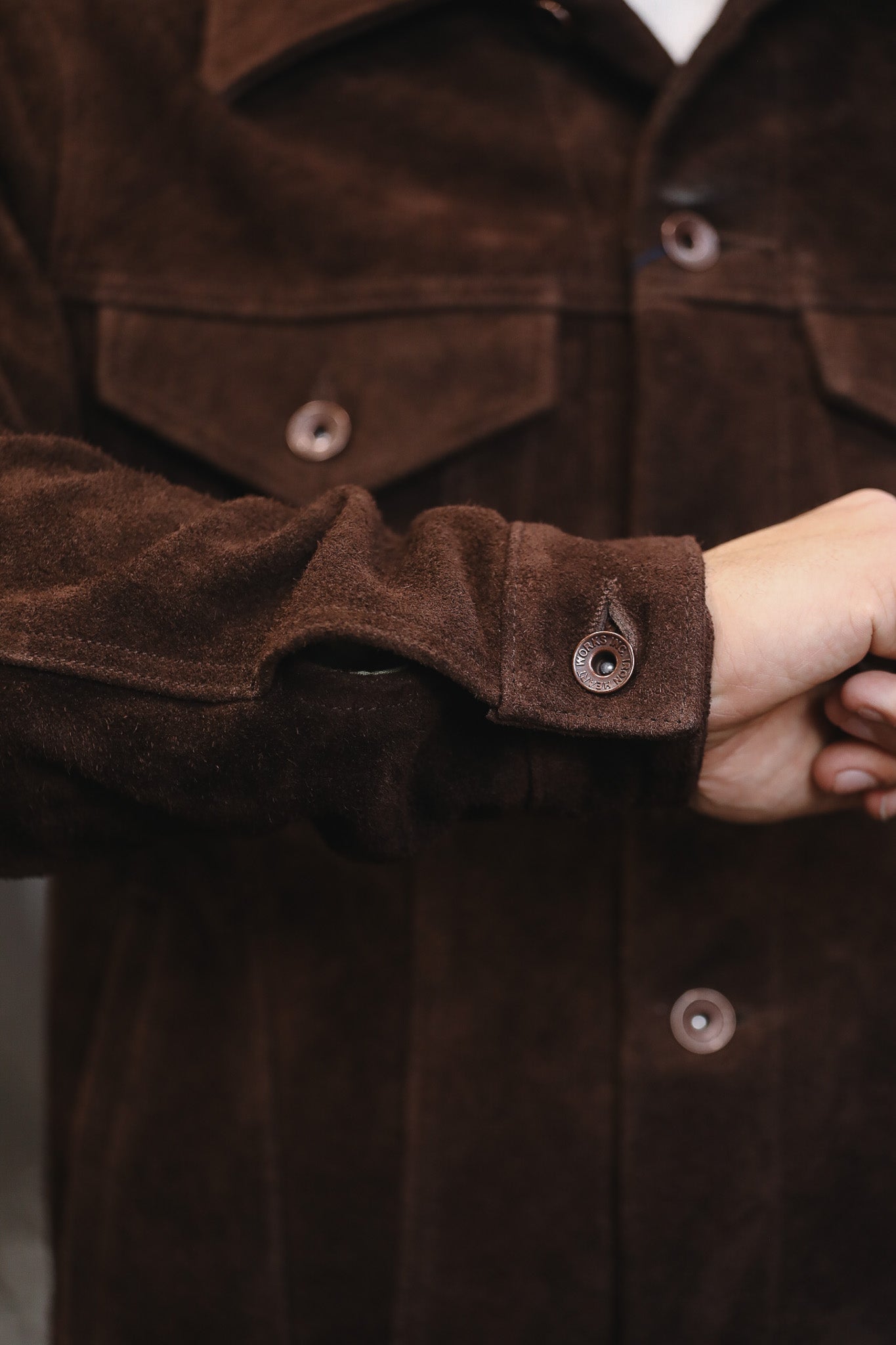 IHJ-49-BRN Iron Heart Split Steer Modified Type III Jacket - Brown