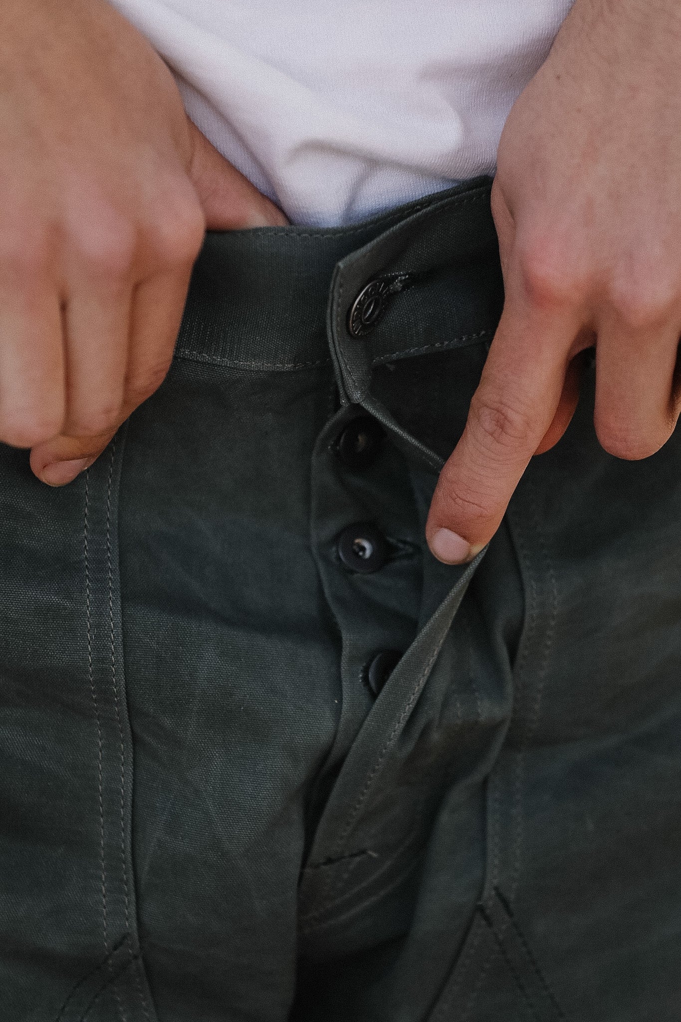 Indigofera Wendell Pants- Coated Canvas