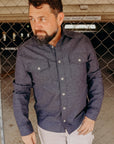 scout- NAVY chambray LS NEW