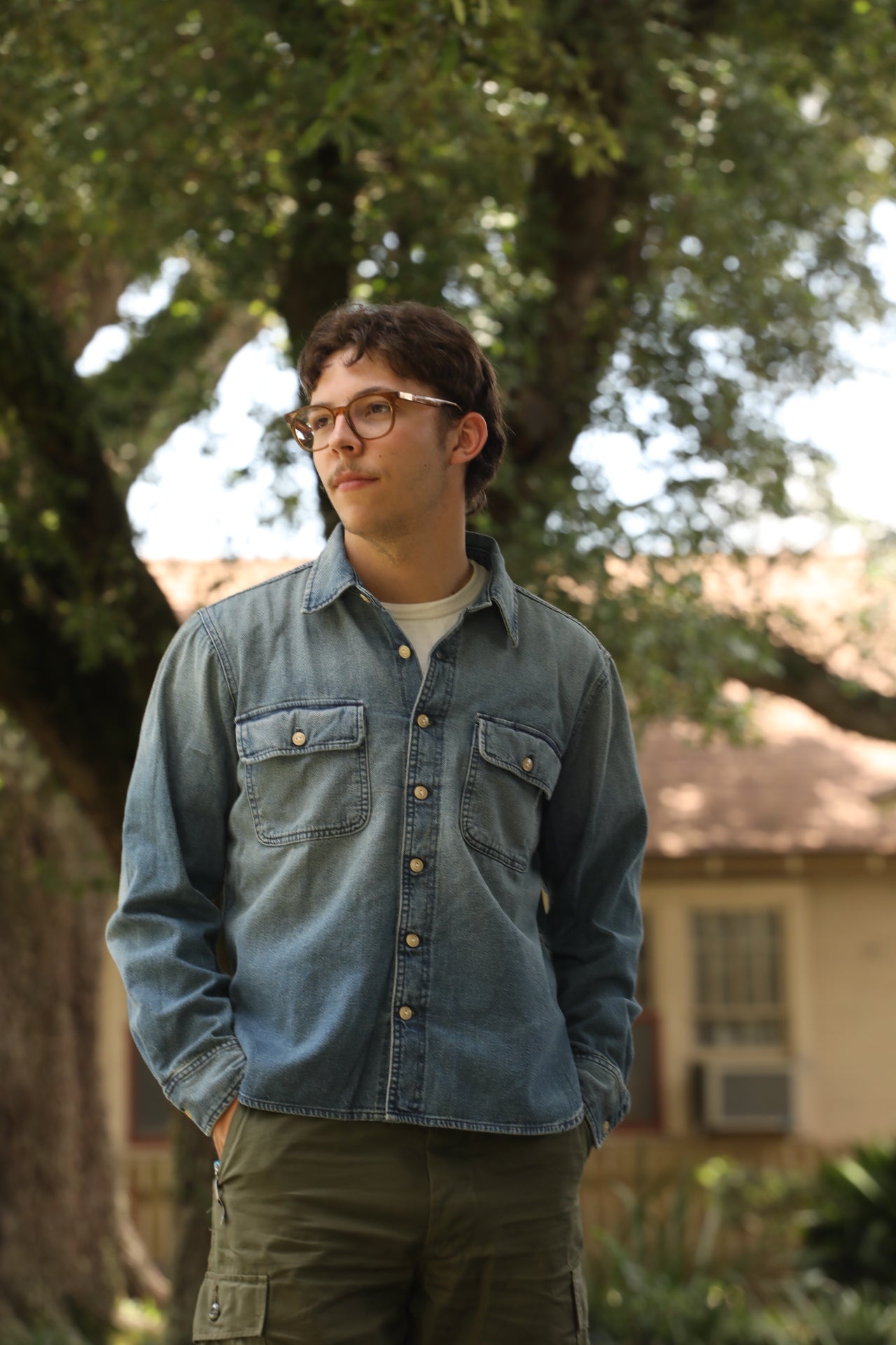 Rogue Territory Field Shirt- Washed Out Indigo