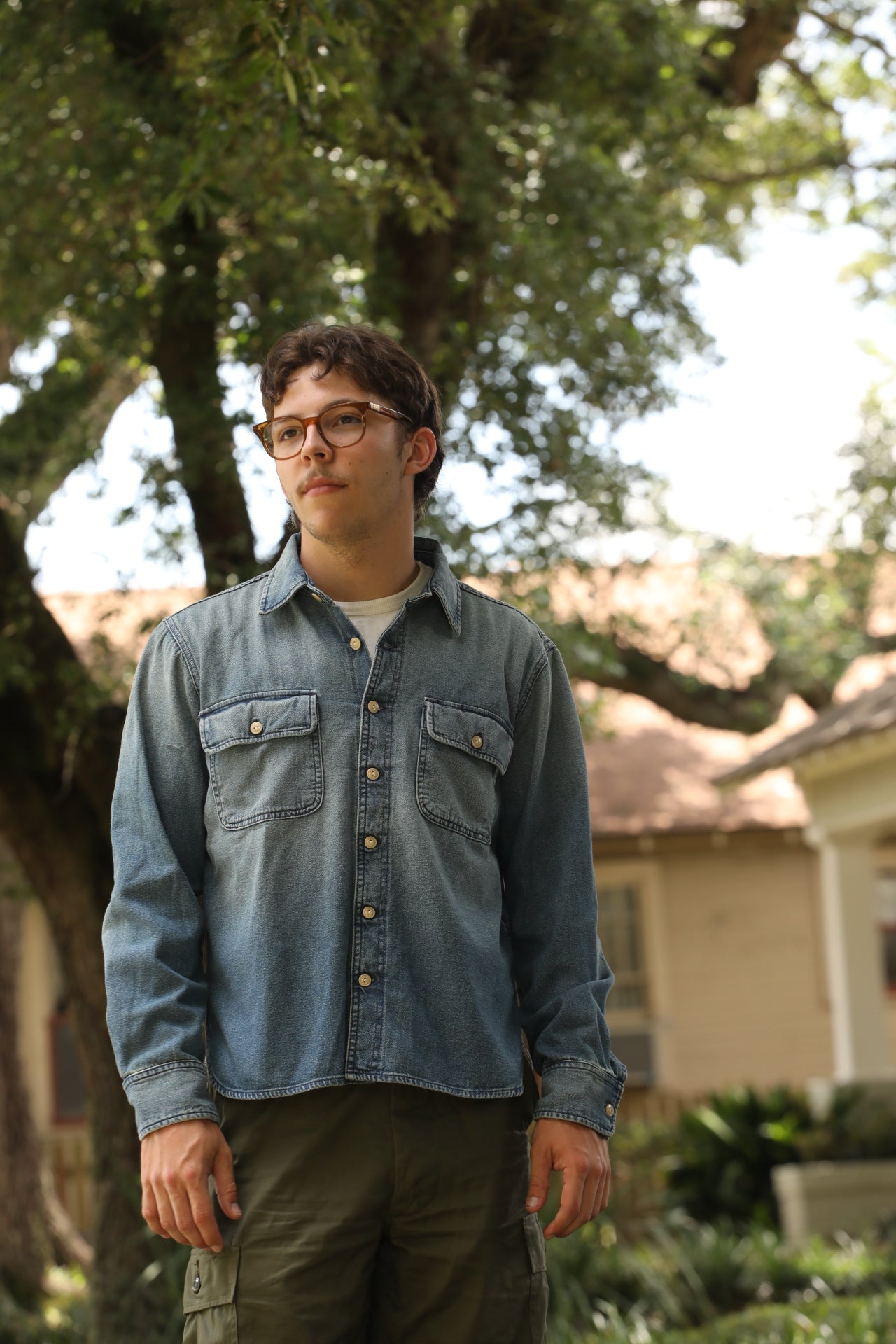 Rogue Territory Field Shirt- Washed Out Indigo