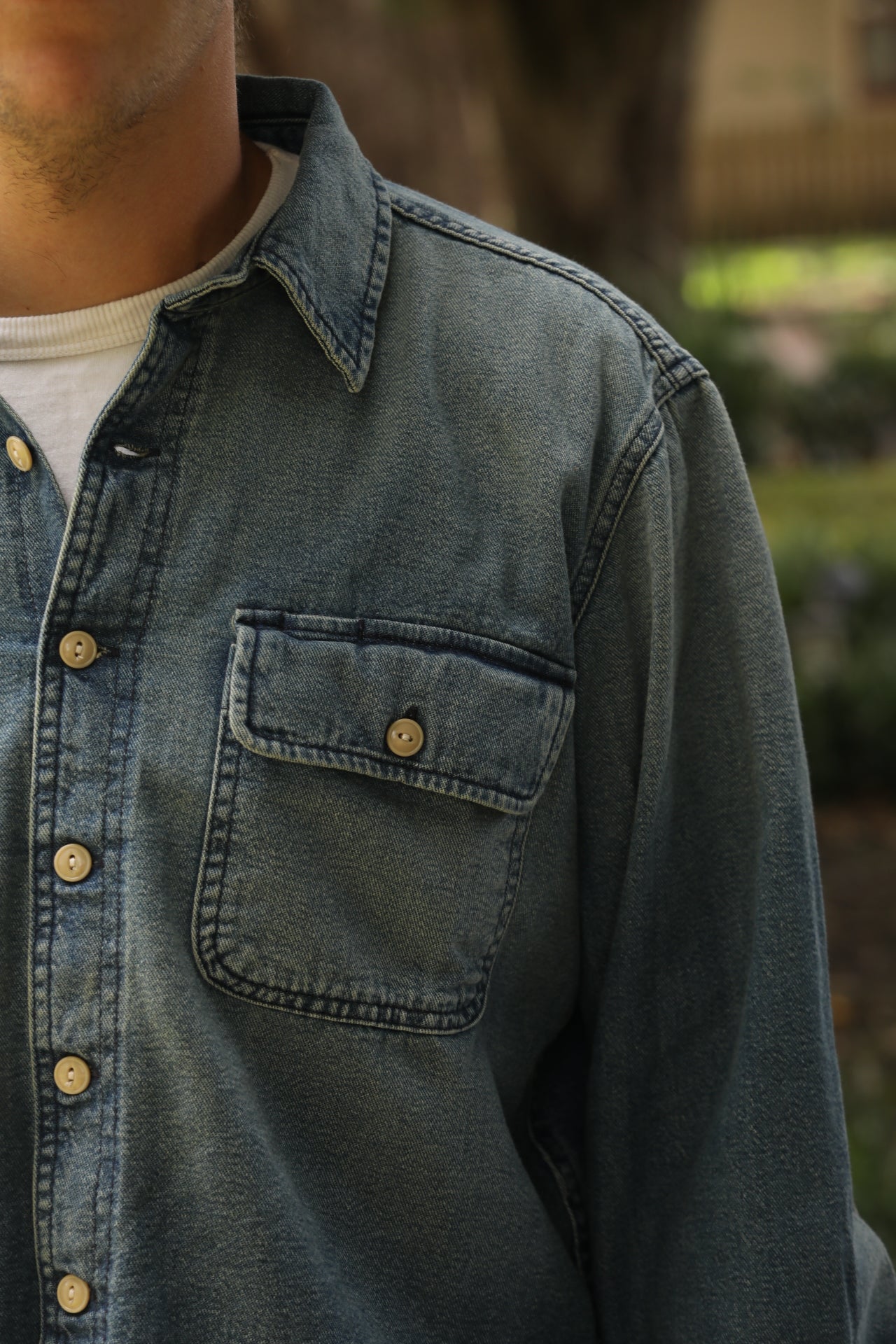 Rogue Territory Field Shirt- Washed Out Indigo