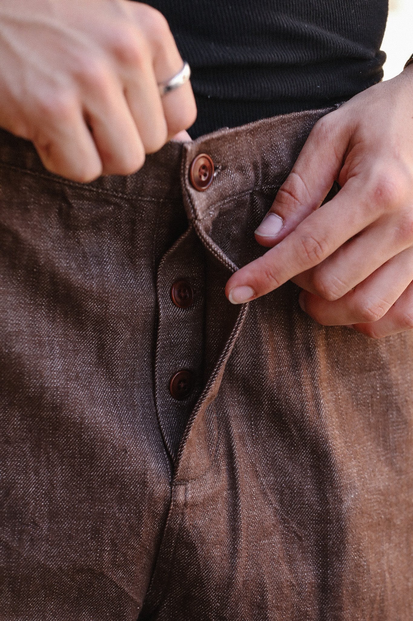 Harvest Pant- Brown Denim