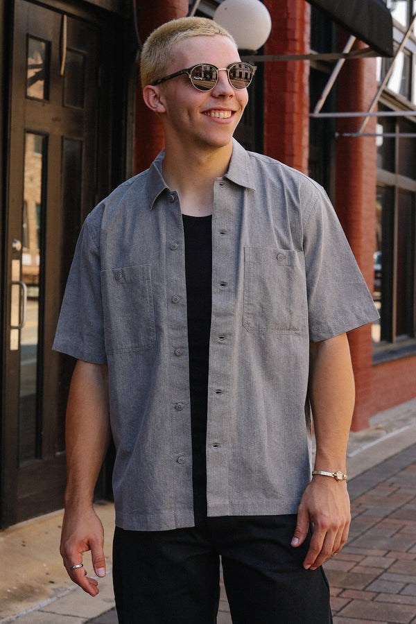 Short Sleeve Workshirt- Charcoal