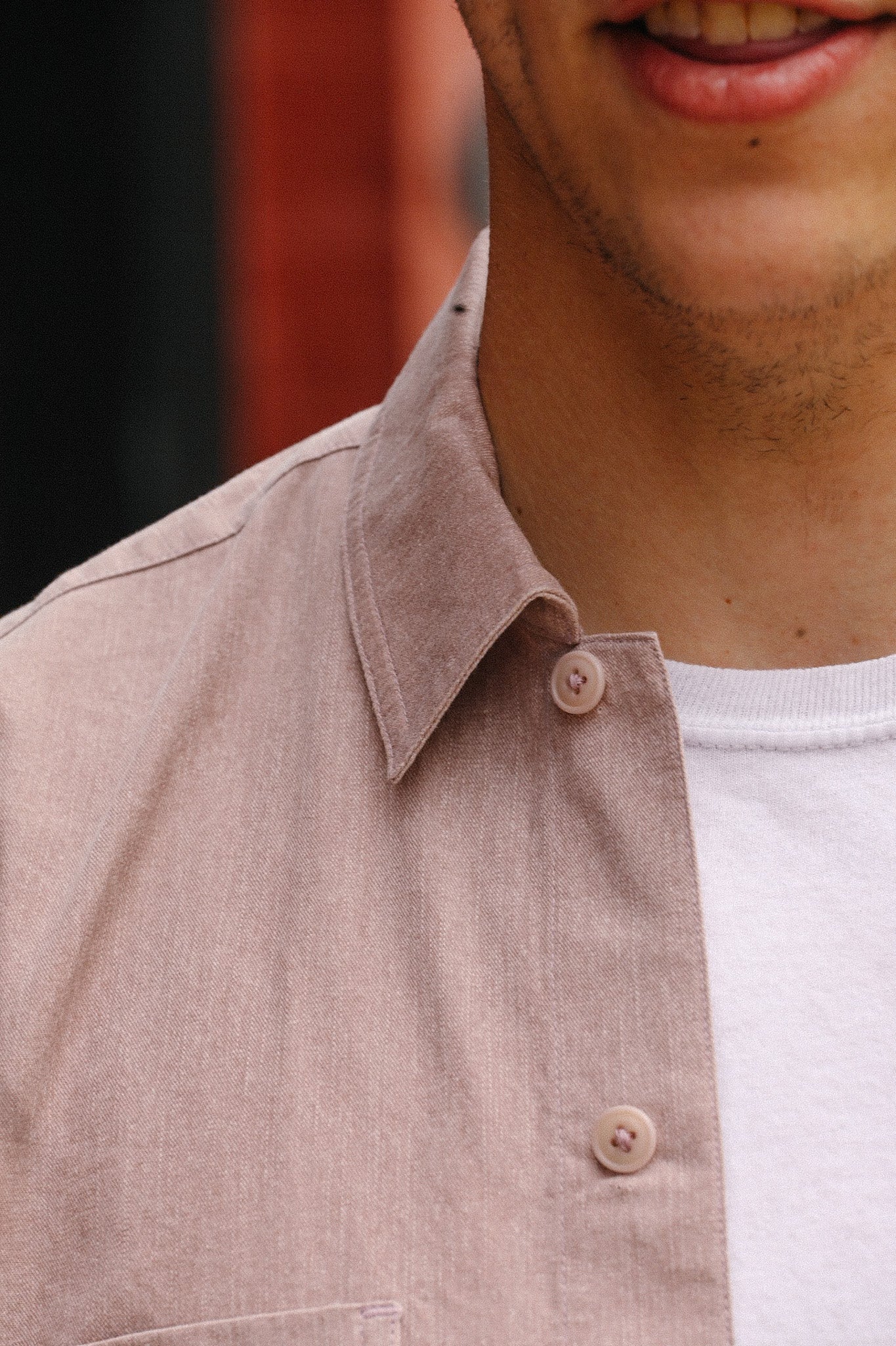 Short Sleeve Workshirt- Blush