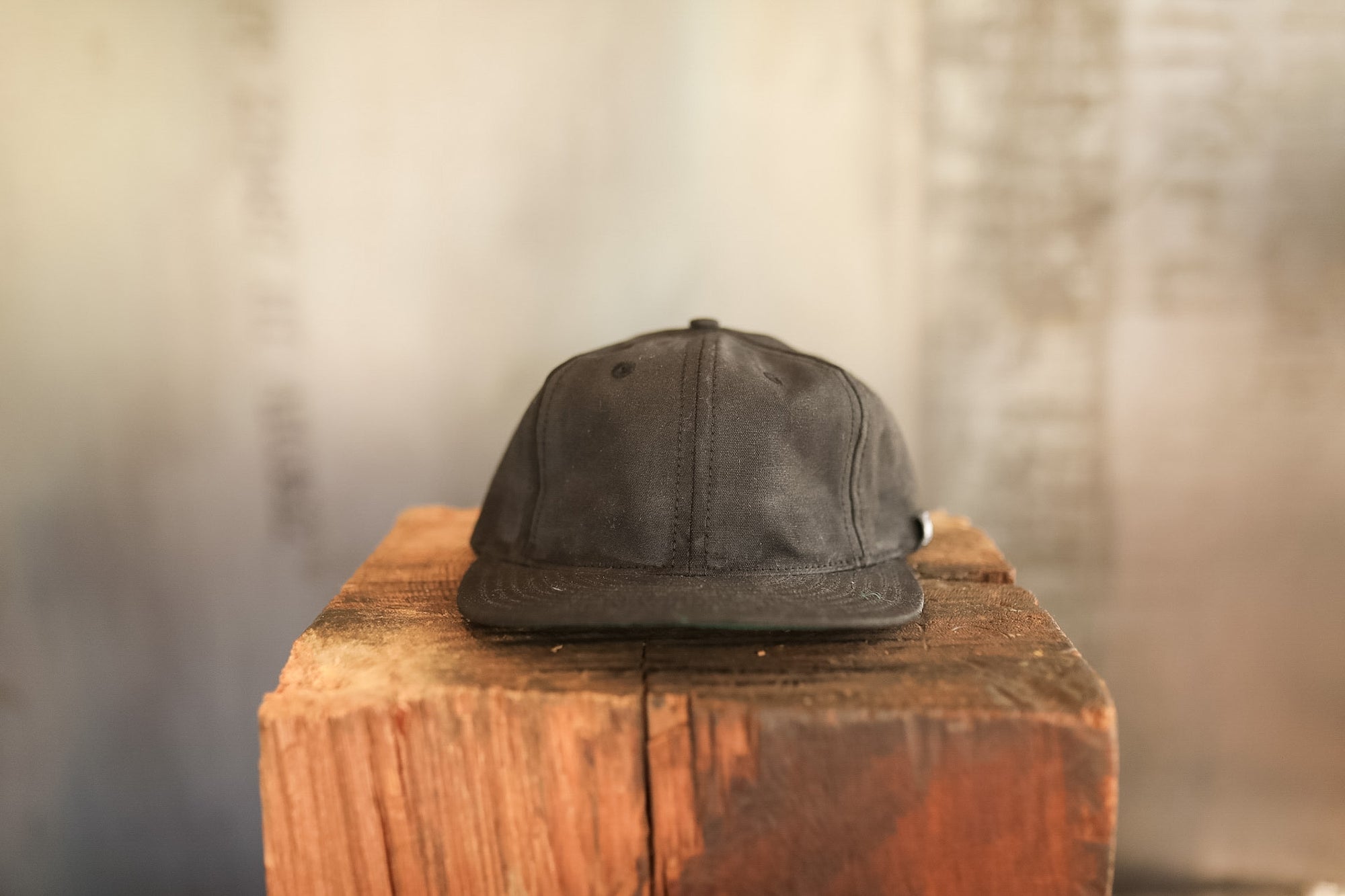 ANM Waxed Vintage 6 Panel Cap- Black