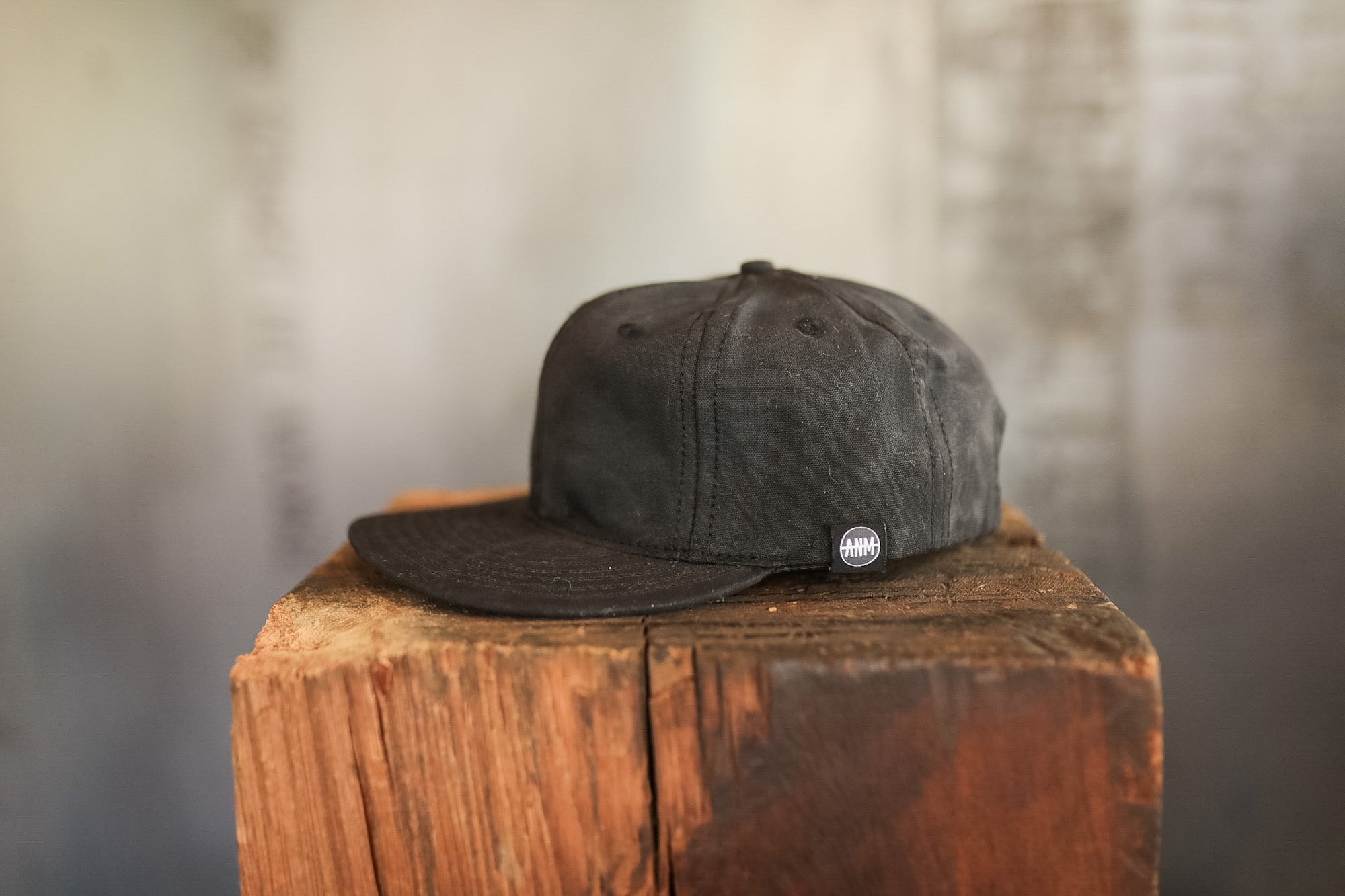 ANM Waxed Vintage 6 Panel Cap- Black
