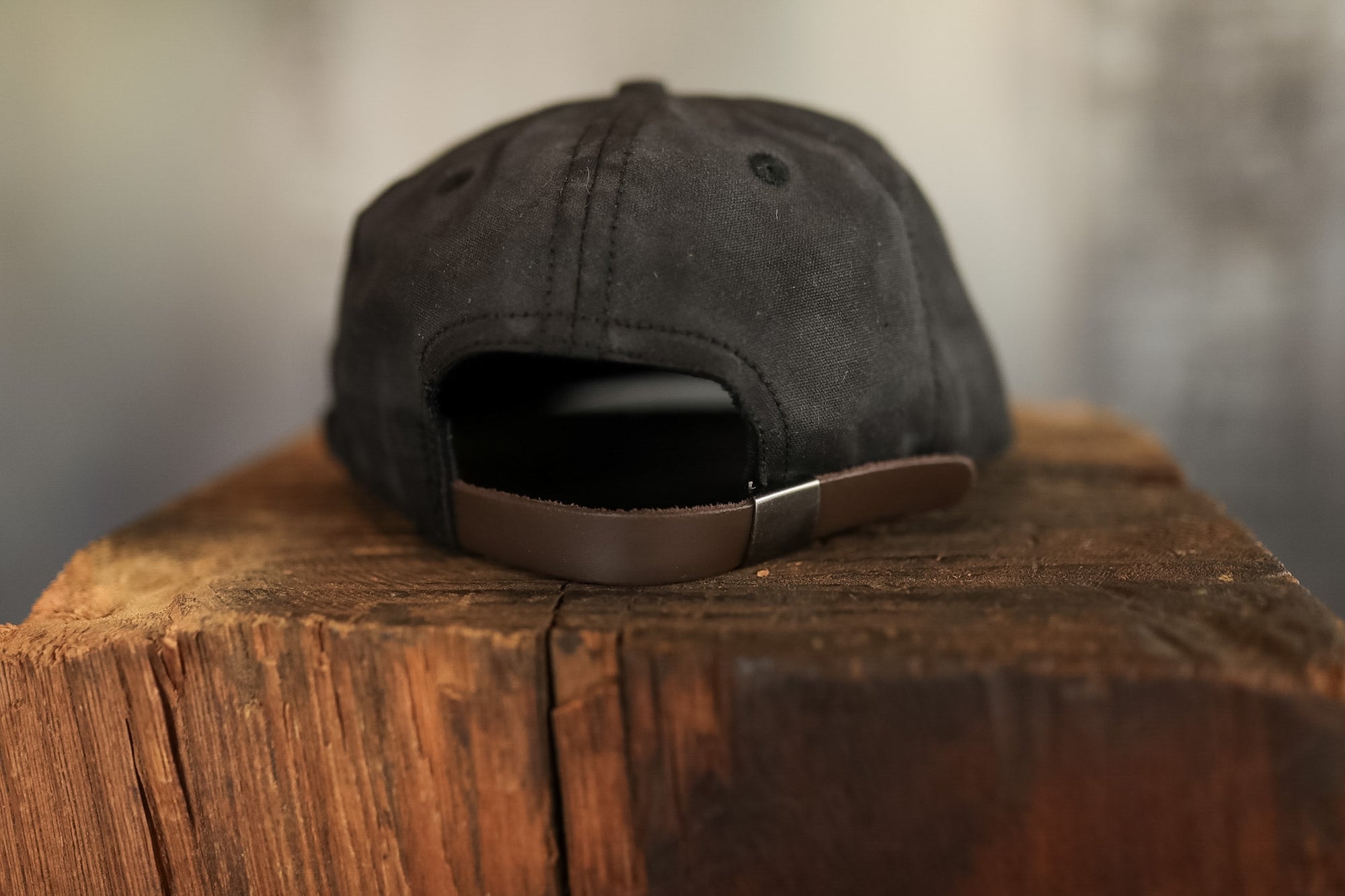 ANM Waxed Vintage 6 Panel Cap- Black