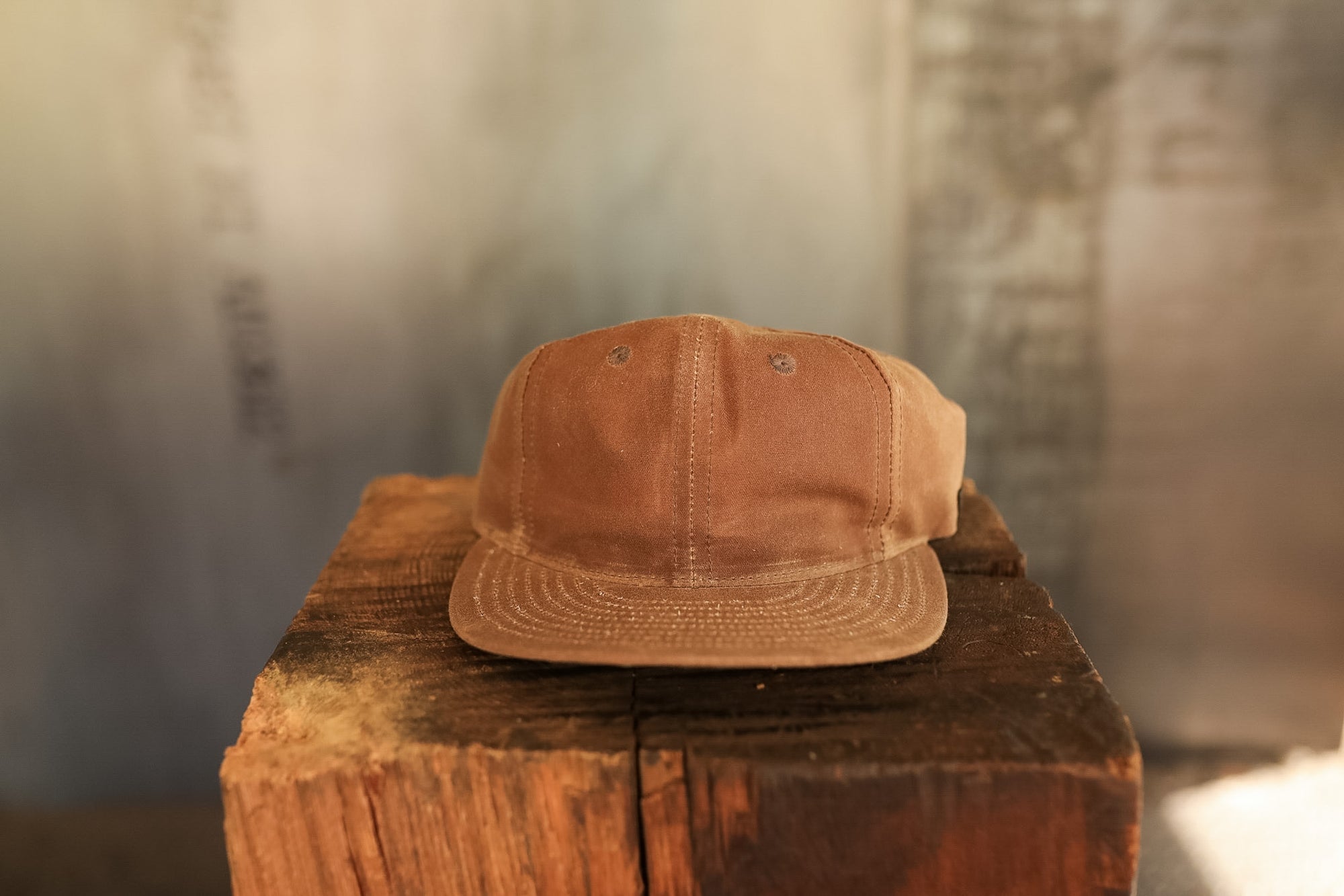 ANM Waxed Vintage 6 Panel Cap- Camel