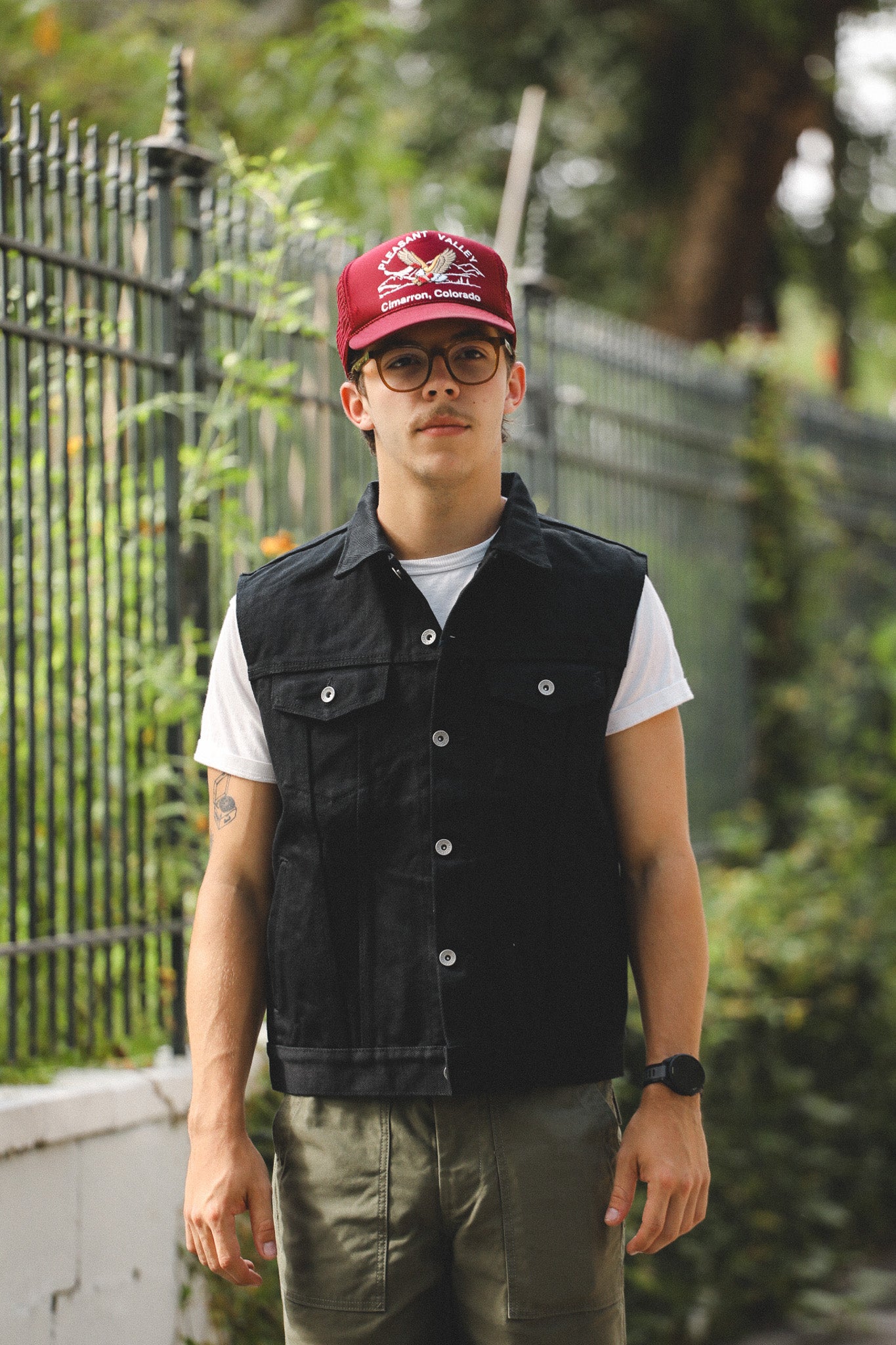 IH-9526V Iron Heart 21oz Non-Fade Denim Type III Vest - Superblack