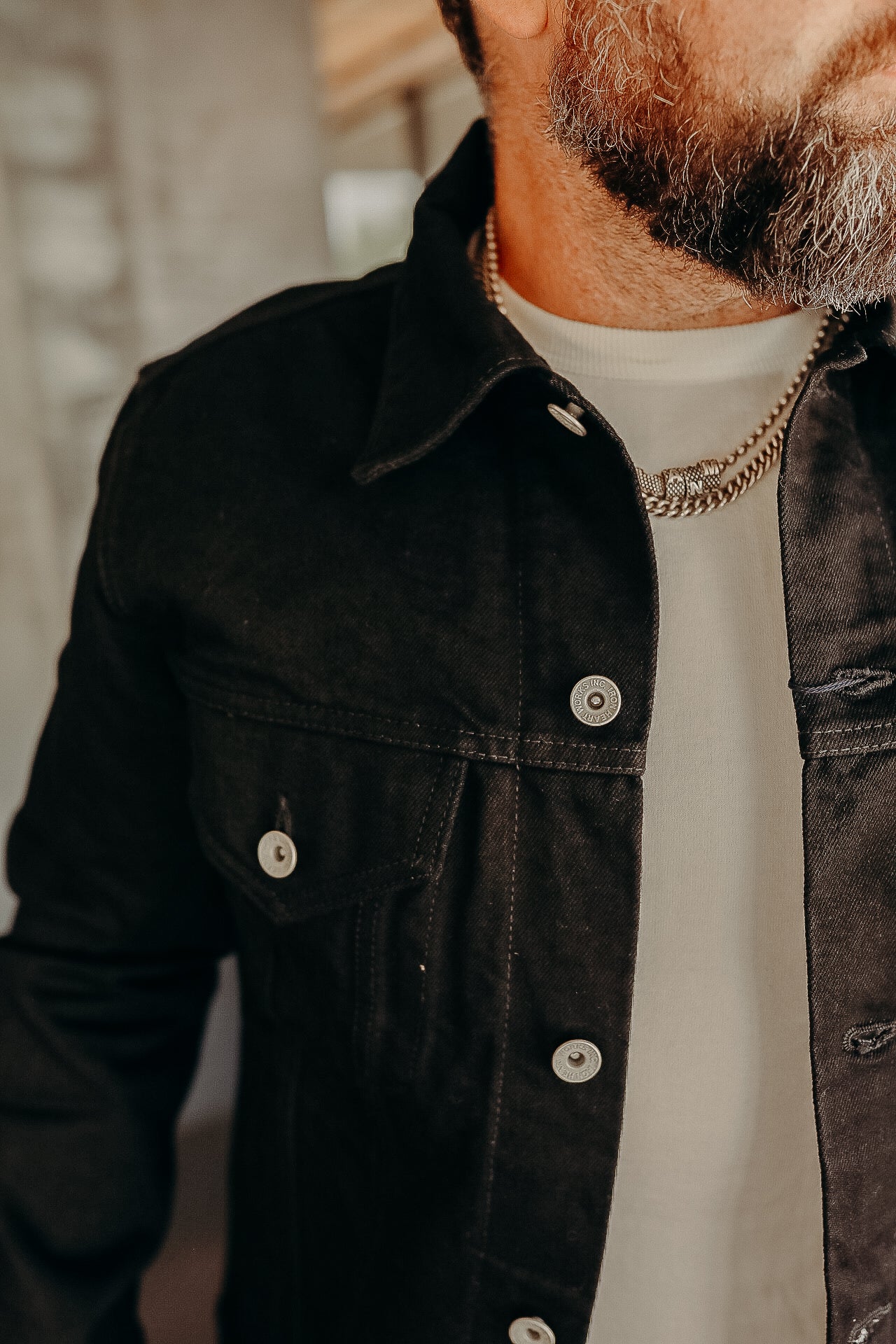 14oz Selvedge Denim Modified Type III Jacket - Black/Black