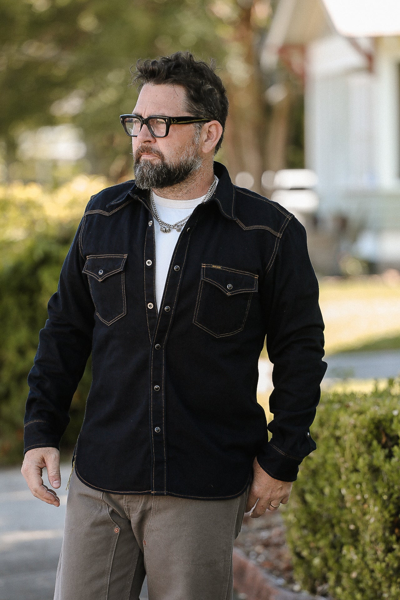 12oz Selvedge Denim Western Shirt