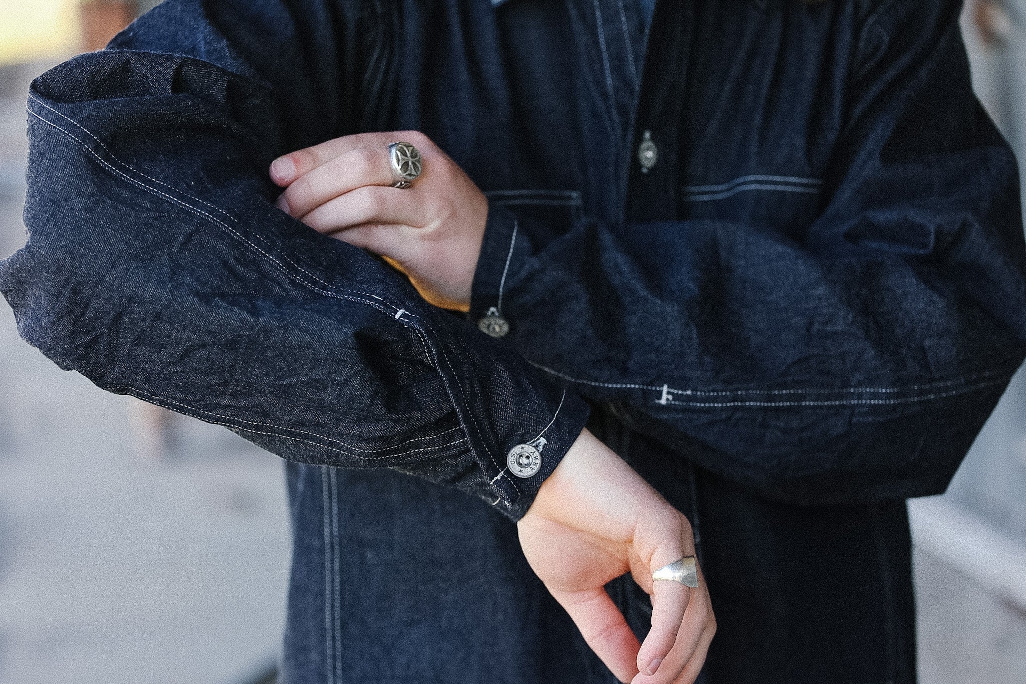 BR15301 Buzz Rickson U.S. Army Denim Pullover Jacket- Indigo