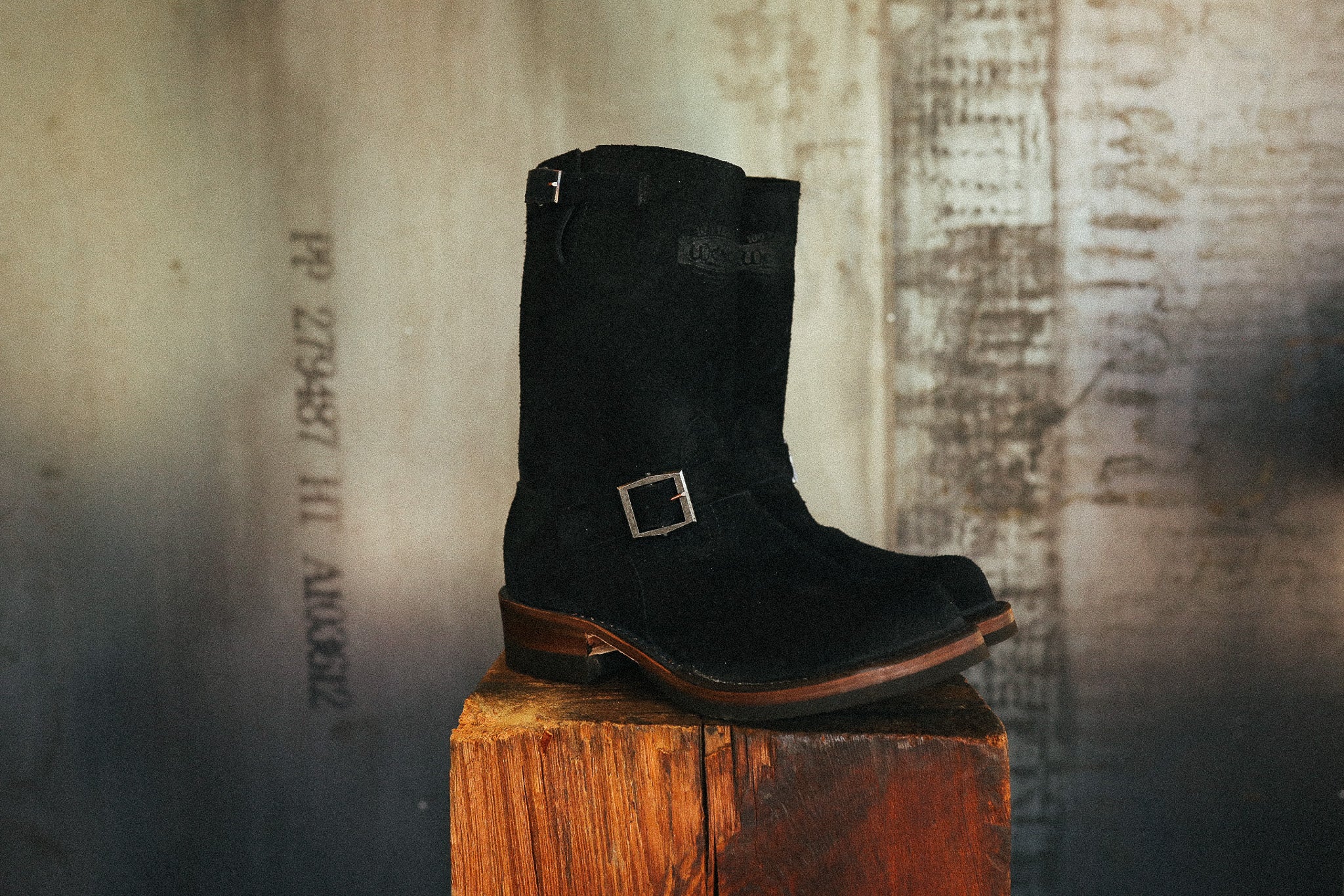Wesco X ISP Boss Engineer Boot- Black Roughout, 9109 Last – Iron
