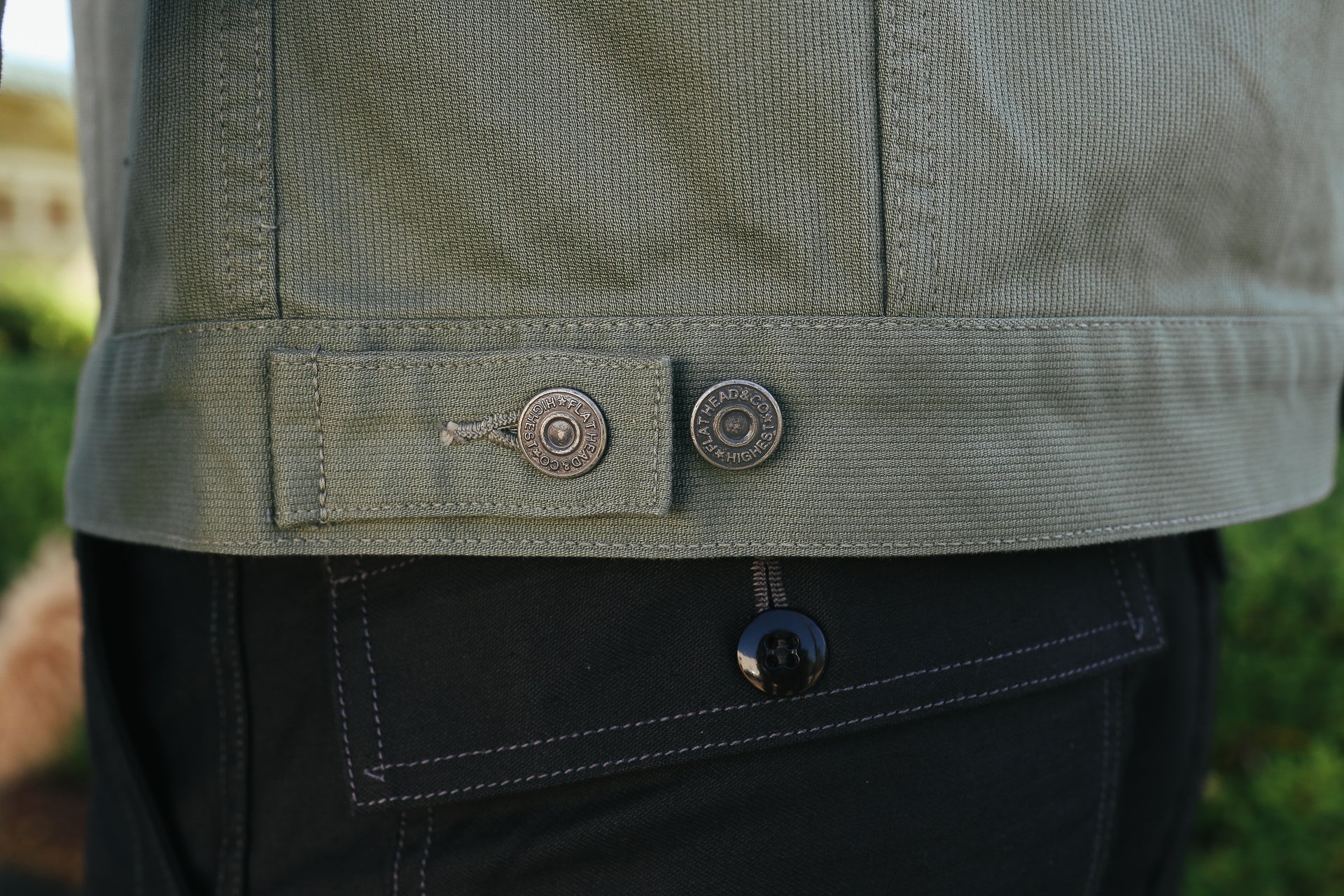 9oz Pique 60&#39;s Type 3 Jacket- Green (FN-OJ-C016)