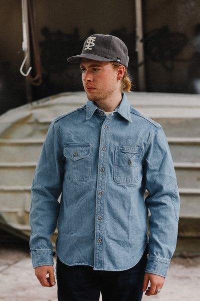 Freenote Cloth Lambert- Bleach Indigo Cord – Iron Shop Provisions
