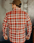 Ultra Heavy Flannel Crazy Check Work Shirt - Red
