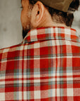 Ultra Heavy Flannel Crazy Check Work Shirt - Red