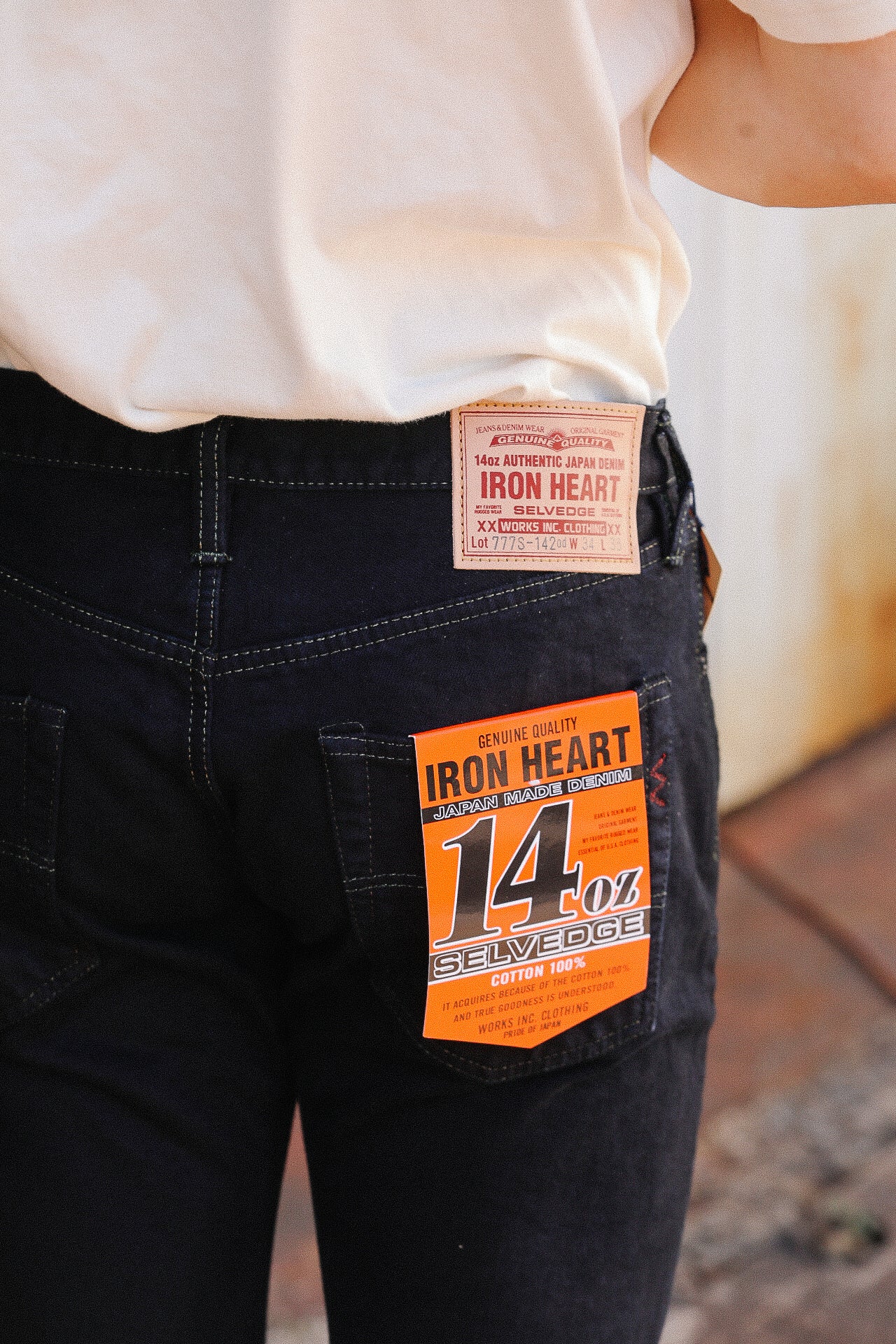 14oz Selvedge Denim Slim Tapered Cut Jeans - Indigo Overdyed Black IH-777S-142od