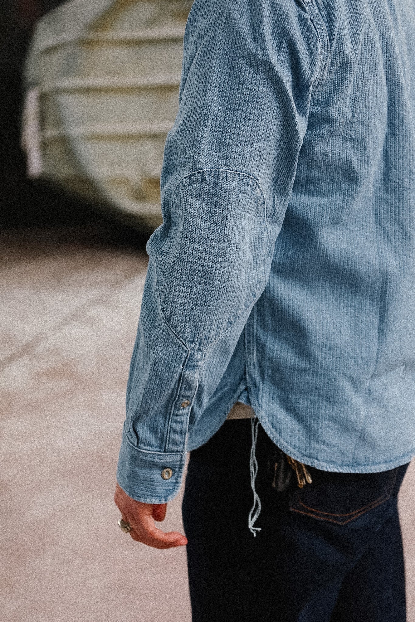 Freenote Cloth Lambert- Bleach Indigo Cord – Iron Shop Provisions