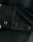 12oz Selvedge Denim Work Shirt With Snaps - Black/Black