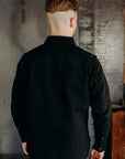 12oz Selvedge Denim Work Shirt With Snaps - Black/Black