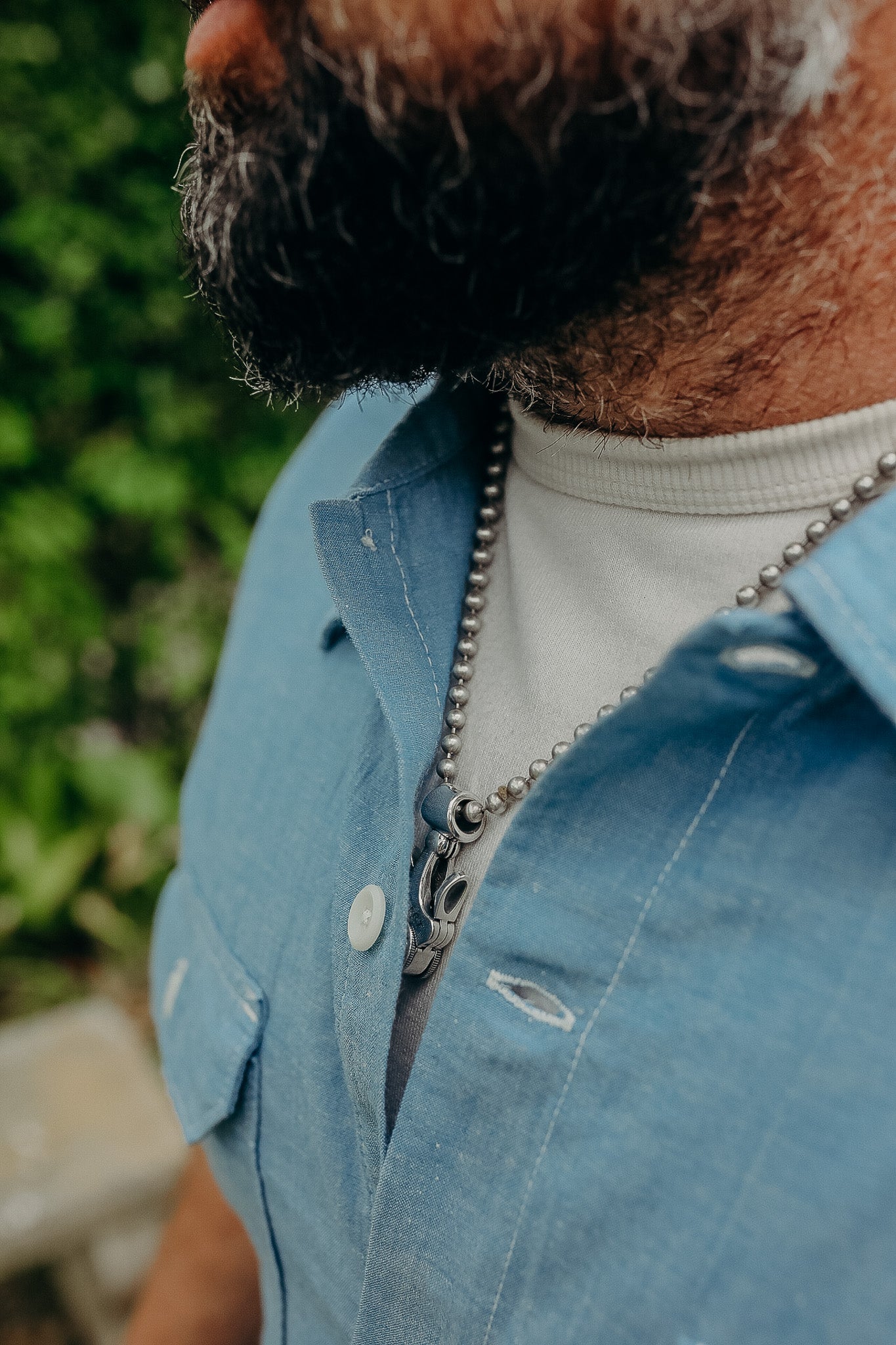 4oz Selvedge Short Sleeved Summer Shirt - Blue IHSH-388-BLU