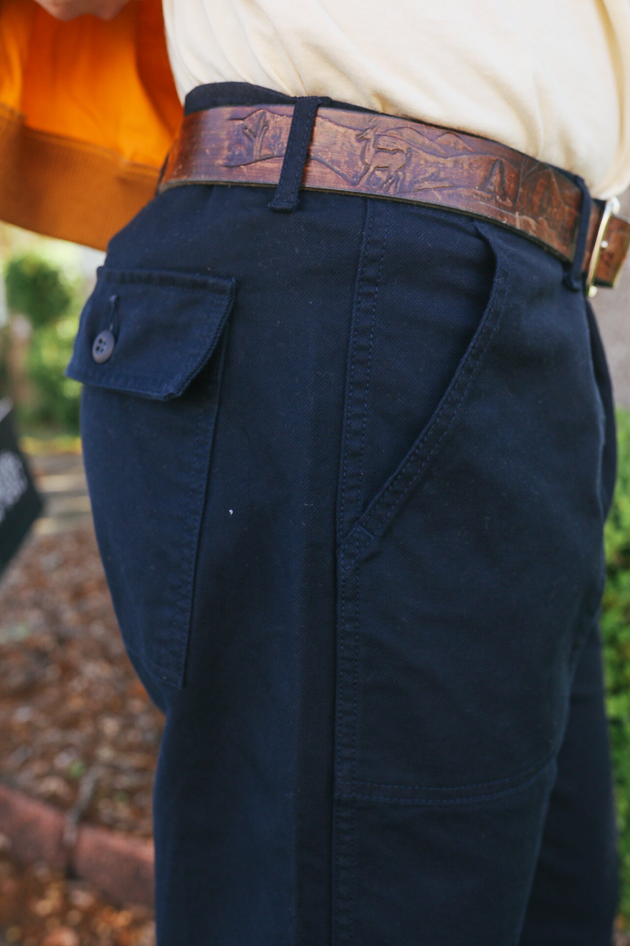 Baker Pants- French Work Serge Navy (JBPT10165S) – Iron Shop