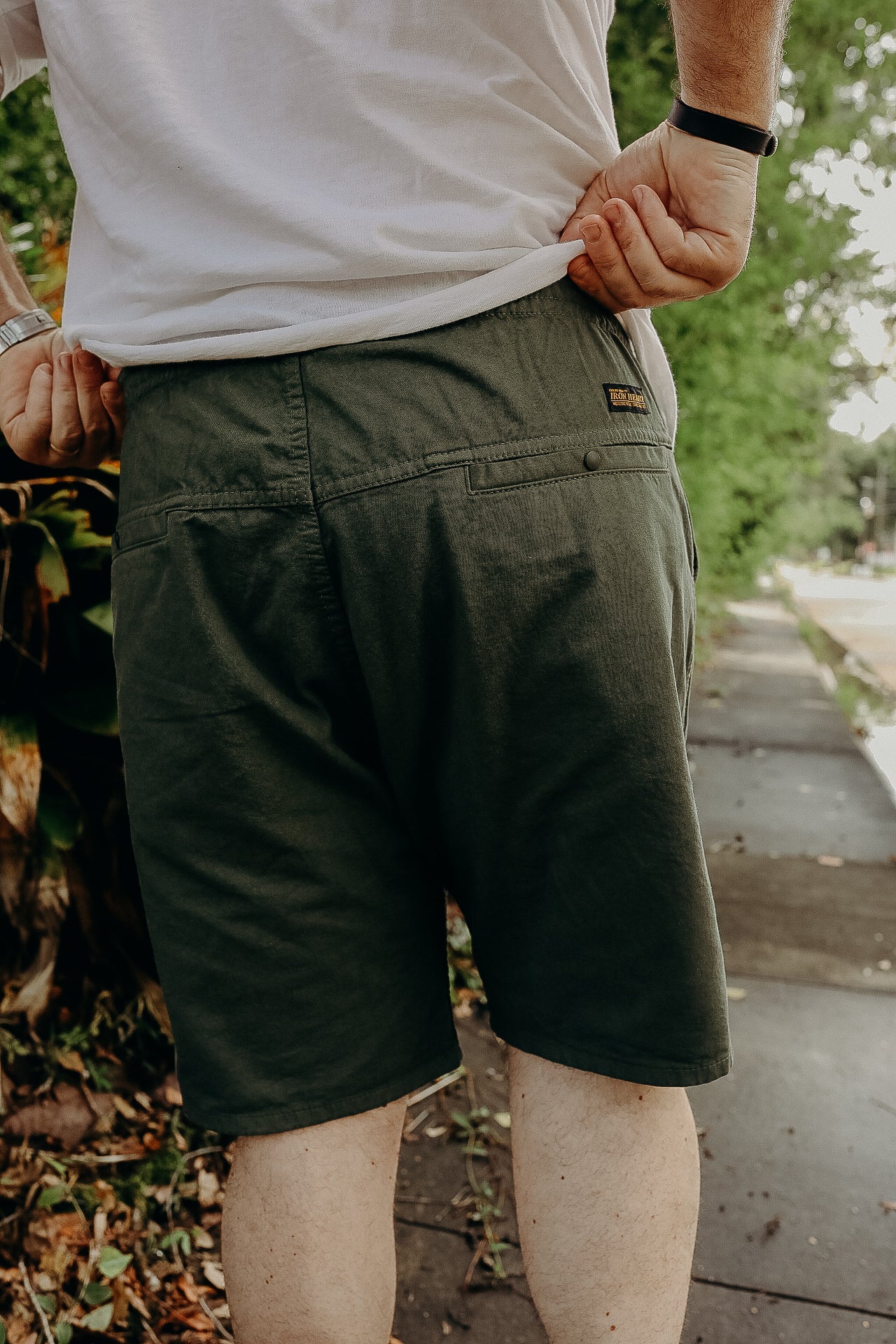 Cotton Easy Shorts - Olive