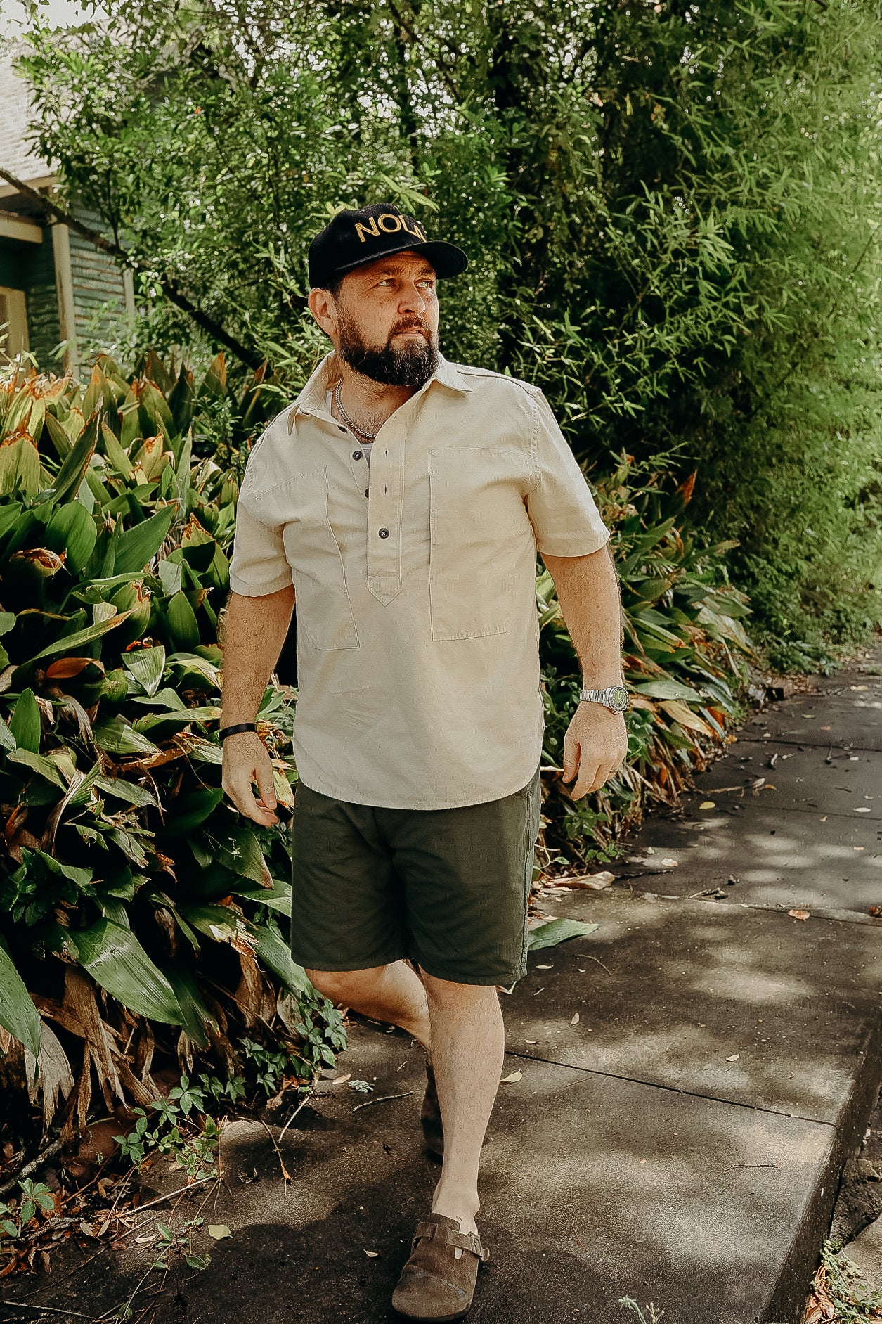Cotton Easy Shorts - Olive