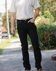 21oz Selvedge Denim Slim Cut Jeans - Superblack (Fades To Grey) IH-555S-SBG