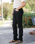 21oz Selvedge Denim Slim Cut Jeans - Superblack (Fades To Grey) IH-555S-SBG