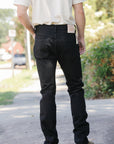 21oz Selvedge Denim Slim Cut Jeans - Superblack (Fades To Grey) IH-555S-SBG
