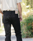 21oz Selvedge Denim Slim Cut Jeans - Superblack (Fades To Grey) IH-555S-SBG