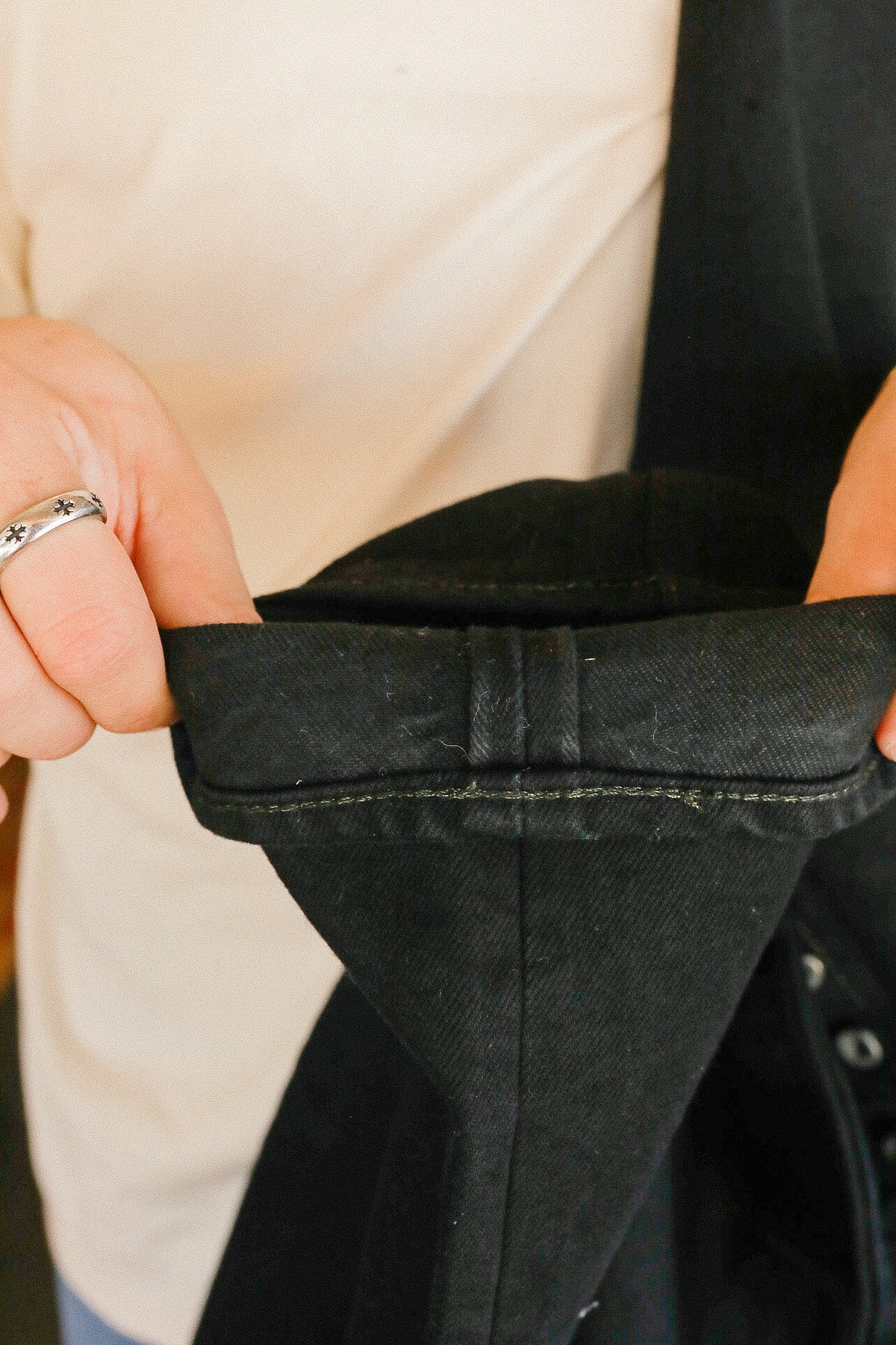 Jeand Rind 14oz Selvedge Denim Slim Tapered Cut Jeans - Indigo Overdyed Black IH ...