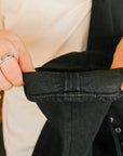 14oz Selvedge Denim Slim Tapered Cut Jeans - Indigo Overdyed Black IH-777S-142od