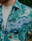 Turquoise Tiger Hawaiian Shirt