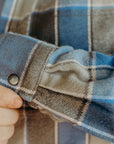 Flannel Shirt Jacket Blue Plaid