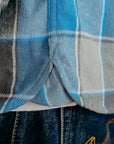 Flannel Shirt Jacket Blue Plaid