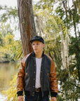 Raglan Varsity Jacket- Granite/Antique Rust