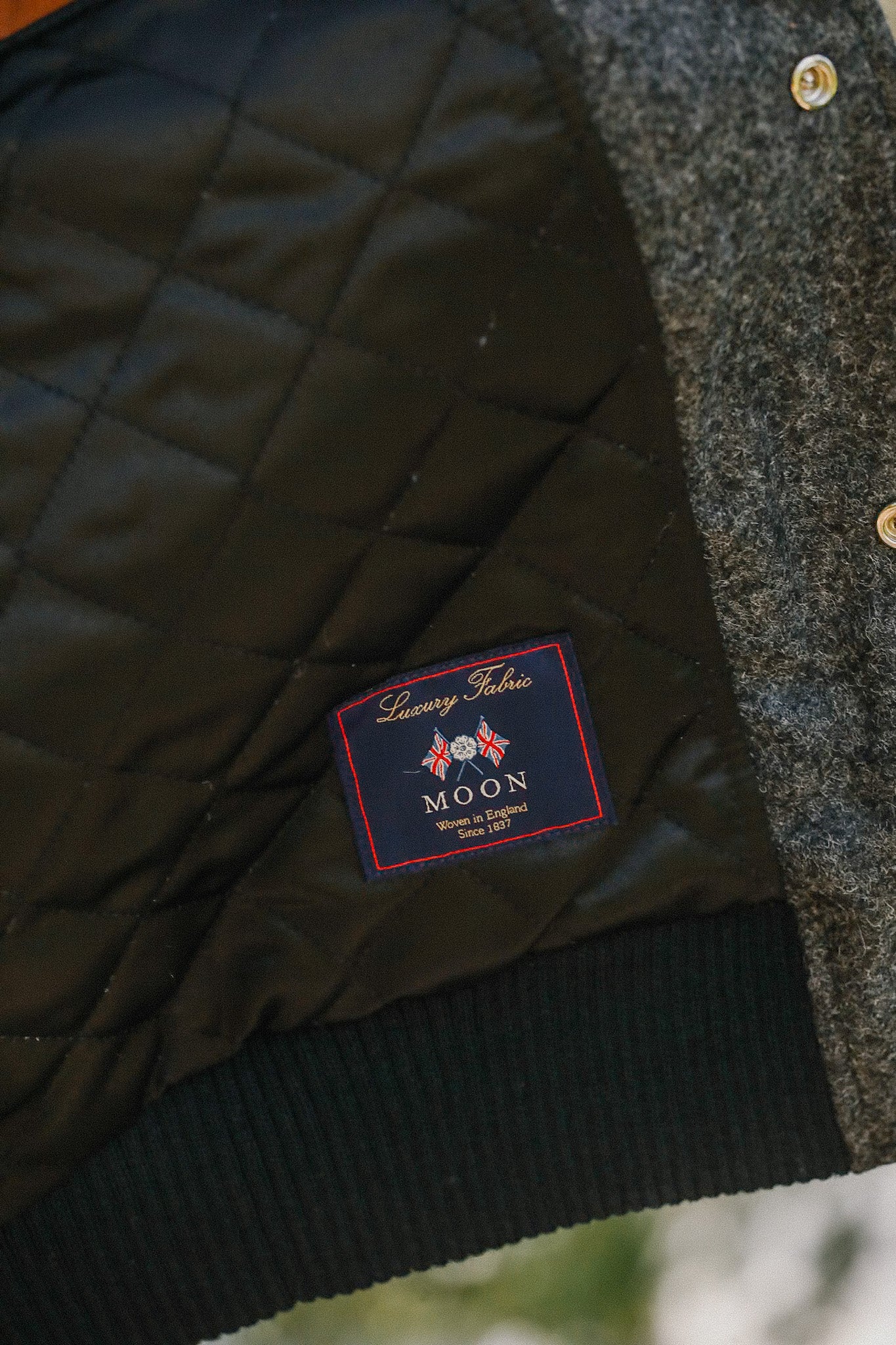 Raglan Varsity Jacket- Granite/Antique Rust