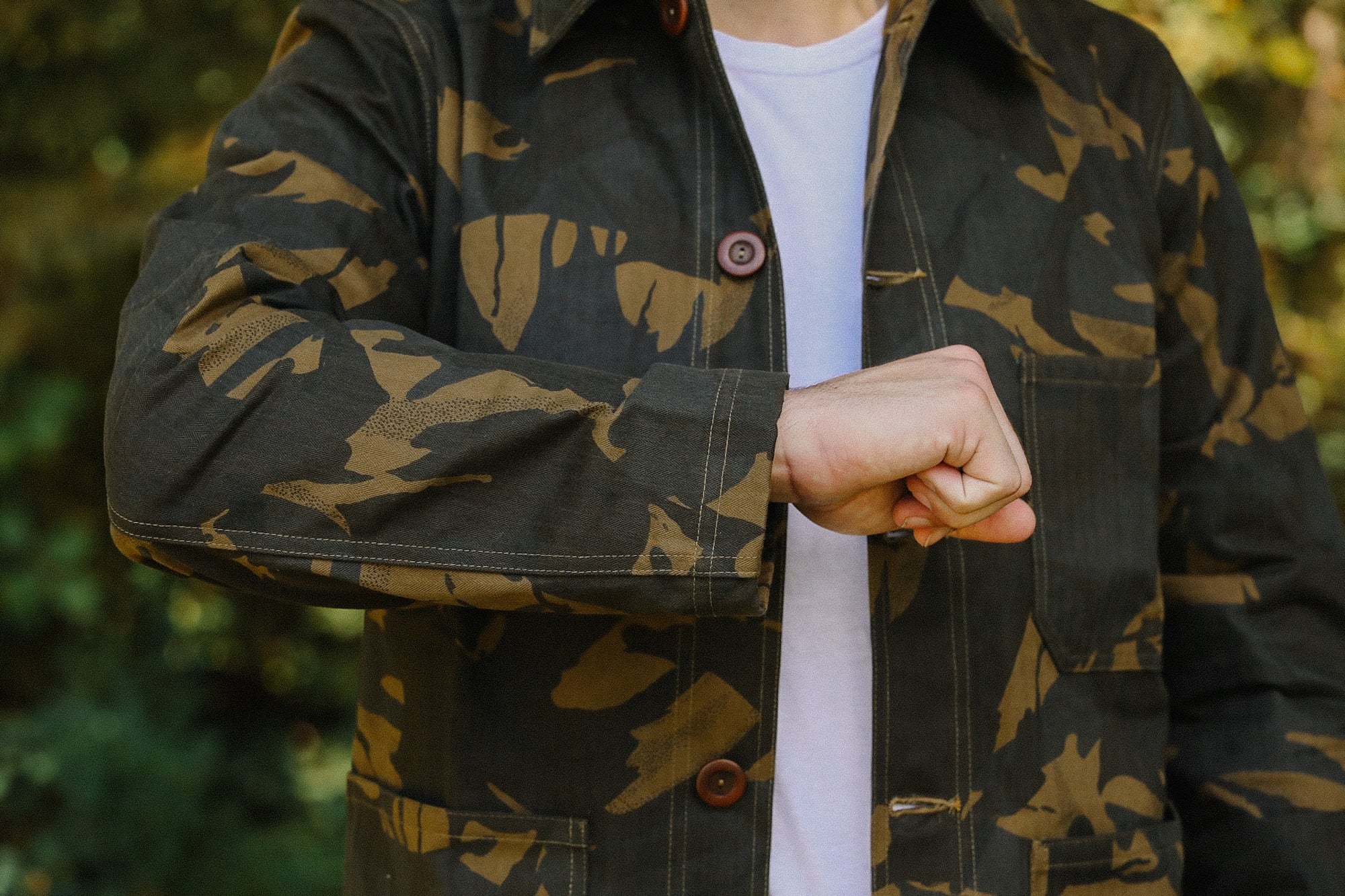 Woven Chore Coat- Darkwood Camouflage